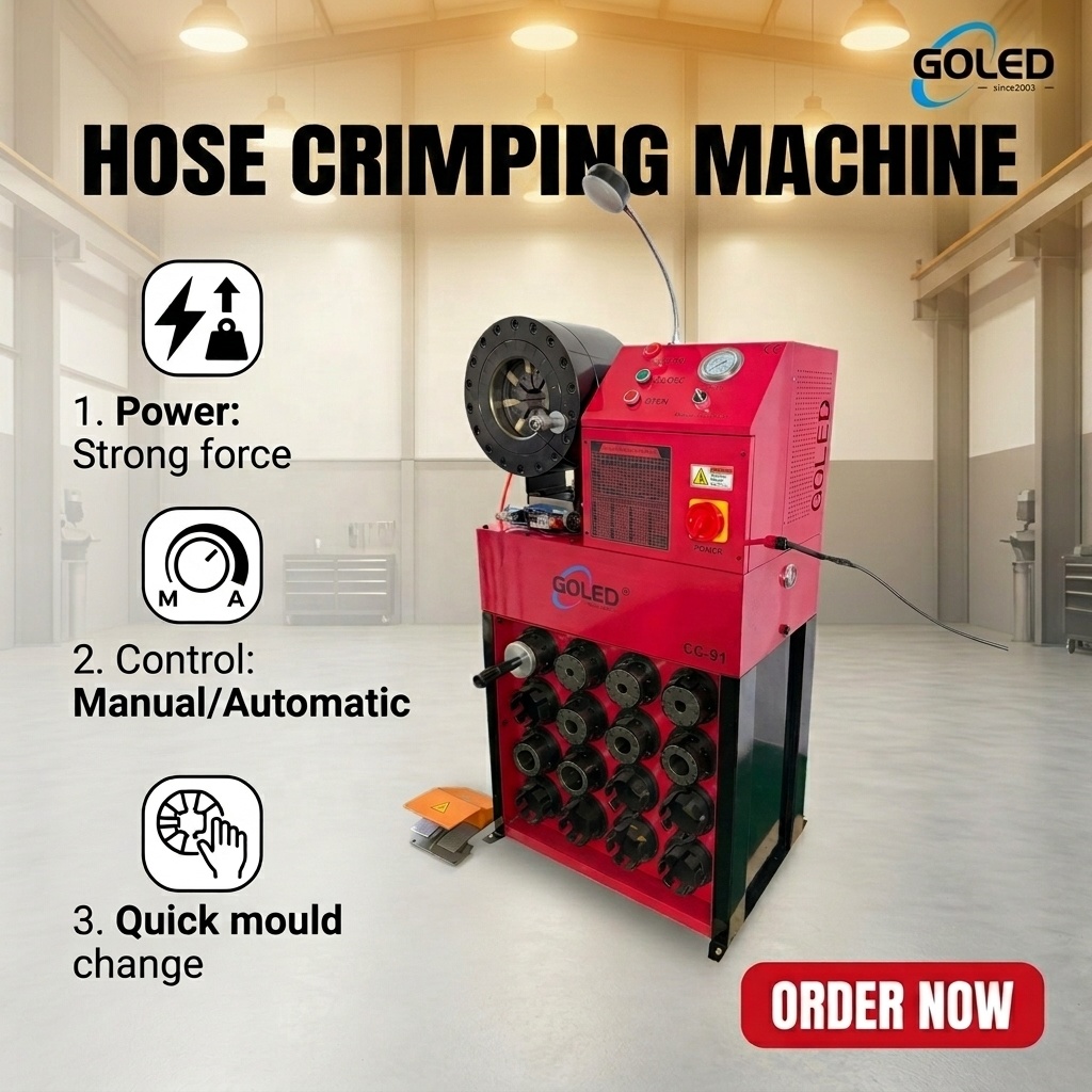 Hydraulic Hose Crimper 2 Inch - جهاز كبس خراطيم هيدروليكية أوتوماتيكي جديد