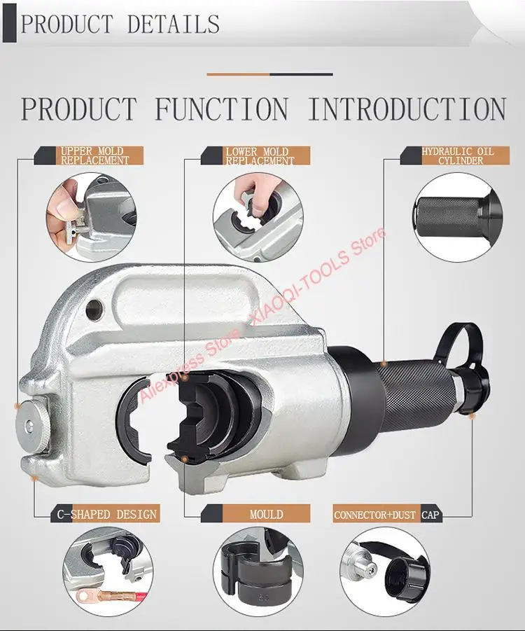 Hydraulic Crimping Tool 400Mm2 - رأس العقص الهيدروليكي EP-510H المدى 50-400MM2