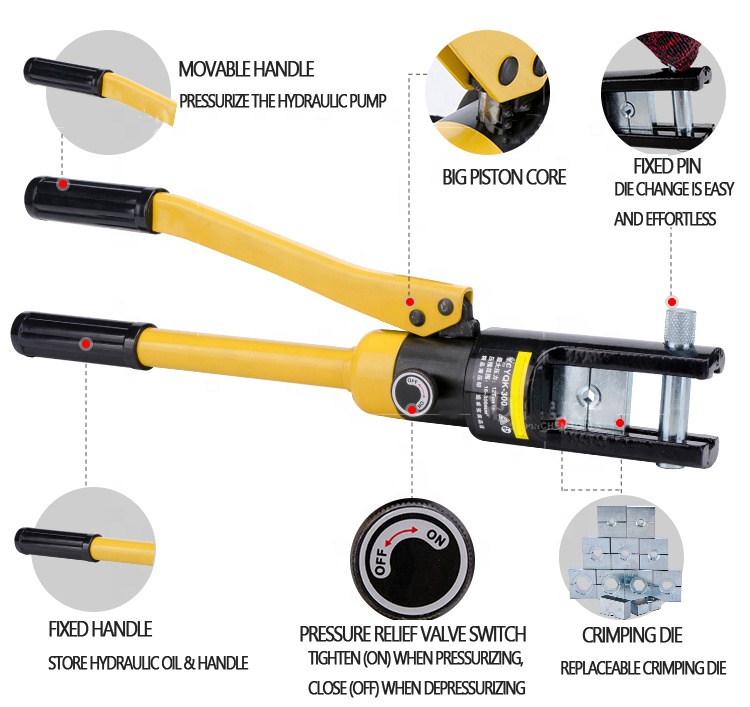 أداة كبس هيدروليكية صناعية YQK - مراجعة Hydraulic Crimping Tool 16-300Mm2 وسعره