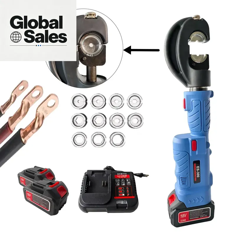 أداة تجعيد هيدروليكية تعمل بال - مراجعة Hydraulic Crimping Tool 16-300Mm2 وسعره