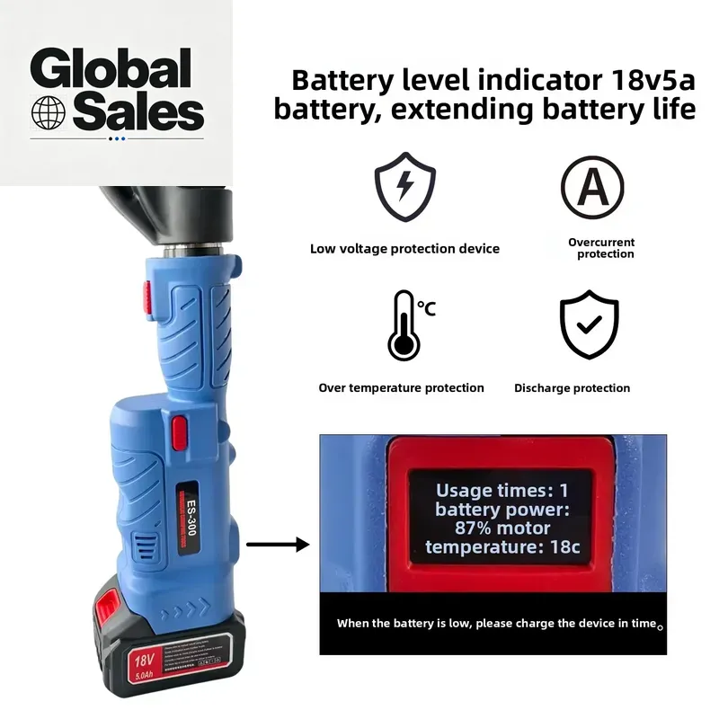 أداة تجعيد هيدروليكية تعمل بال - مراجعة Hydraulic Crimping Tool 16-300Mm2 وسعره