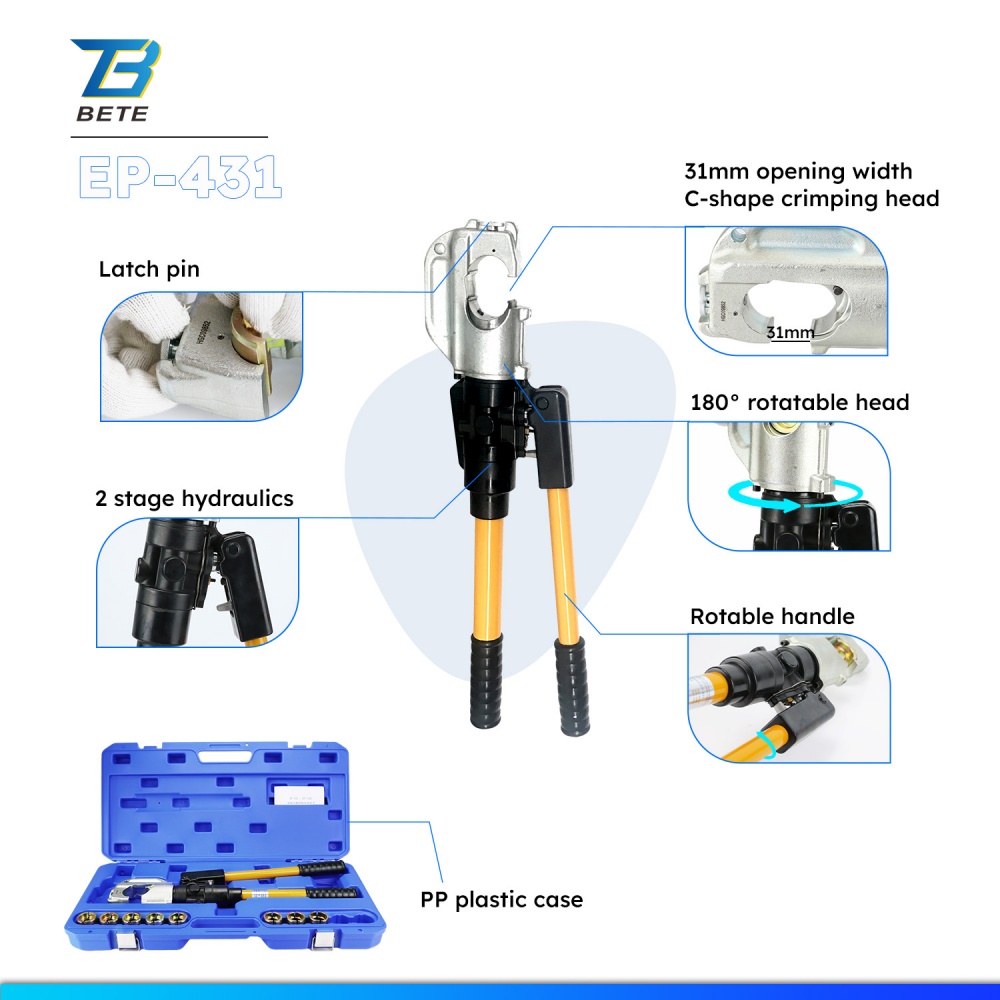 أداة ضغط هيدروليكية محمولة BET - مراجعة Hydraulic Crimping Tool 400Mm2 وسعره