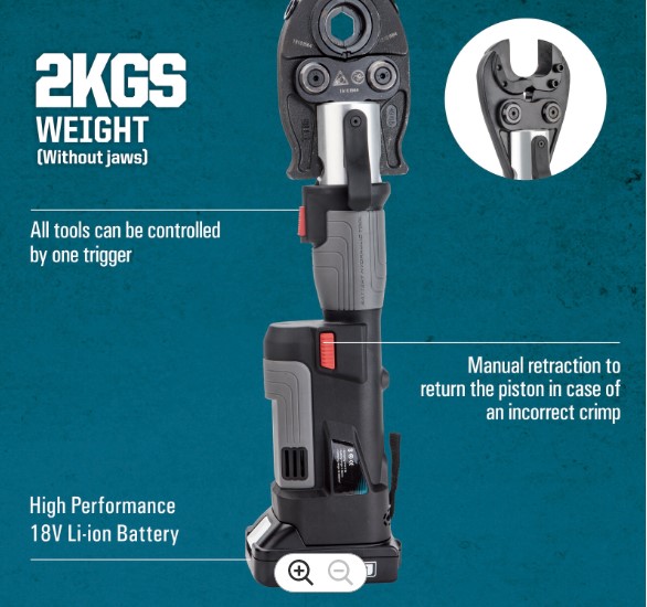 أداة تقطيع وتجعيد الكابلات اله - مراجعة Electric Hydraulic Crimping Tool 300Mm2 وسعره