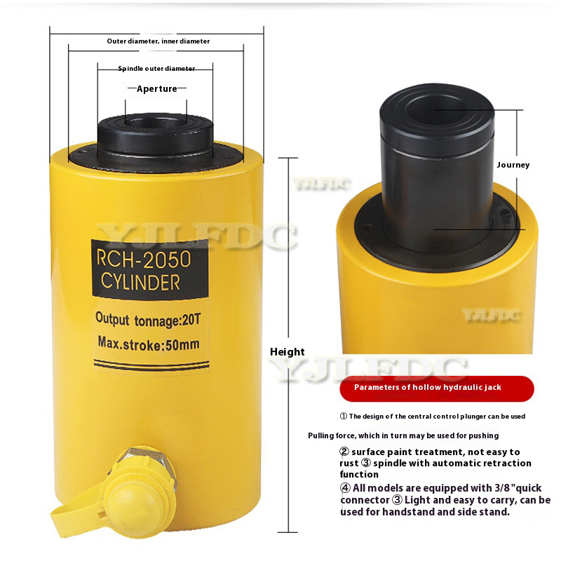 RCH-2050 جاك مكبس مجوف رام أسط - مراجعة Hydraulic Bearing Puller Set وسعره